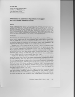 Differences in Amphibian Populations in Logged and Old Growth Redwood Forest