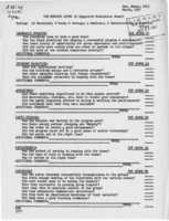 The morning after (a suggested evaluation sheet)