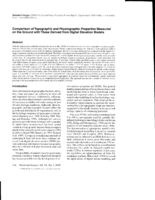 Comparison of topographic and physiographic properties measured on the ground with those derived from digital elevation models