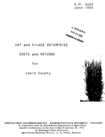 Hay and silage enterprise costs and returns for Lewis county