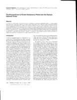 The encroachment of exotic herbaceous plants into the Olympic National Forest