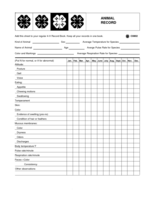 Animal Record Sheet