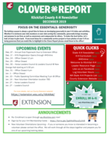 Klickitat Clover Report, December 2019