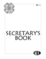 4-H Secretary's Book