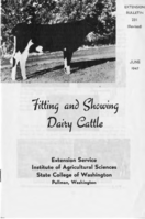 Fitting and showing dairy cattle