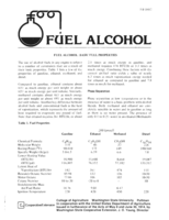 Fuel alcohol: Basic fuel properties