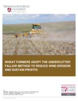 Wheat farmers adopt the undercutter fallow method to reduce wind erosion and sustain profits