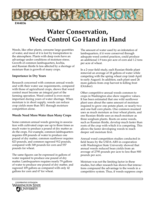 Water Conservation, Weed Control, Go Hand in Hand