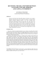 Revisiting the Relationship between Attitudes toward Abortion and Capital Punishment