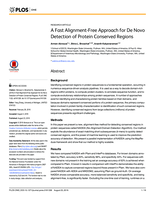 A Fast Alignment-Free Approach for De Novo Detection of Protein Conserved Regions