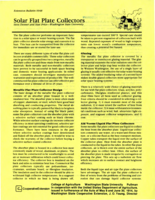 Solar flat plate collectors