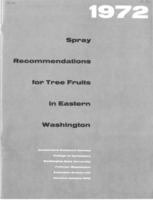 1972 Spray recommendations for tree fruits in eastern Washington