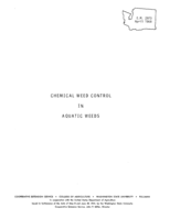 Chemical weed control in aquatic weeds