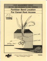 Fertilizer band location for cereal root access