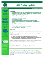 4-H Friday Update, January 12, 2018
