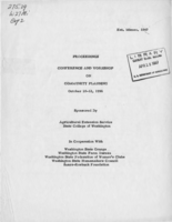 Proceedings conference and workshop on community planning