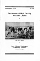 Production of high quality milk and cream