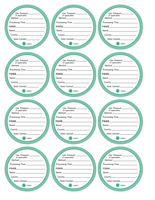 4-H Canned Foods Exhibit Labels