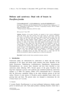 Defense and carnivory: Dual role of bracts in Passiflora foetida