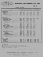 Washington state commodity data sheet: Pears (Bartletts)