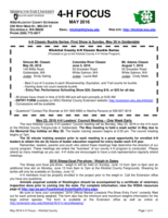 WSU Klickitat County Extension 4-H Focus, May 2016