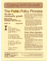 The public policy process: Its role in community growth