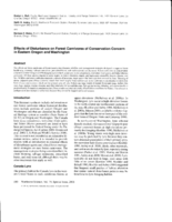 Effects of disturbance on forest carnivores of conservation concern in Eastern Oregon and Washington