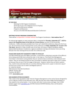 Master Gardener Program Newsletter, September 2011
