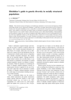 Hitchhiker's guide to genetic diversity in socially structured populations