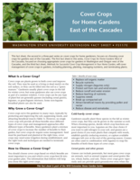 Cover crops for home gardens east of the Cascades