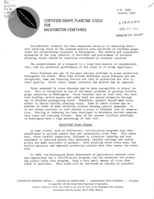 Certified grape planting stock for Washington vineyards