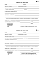 Certificate of Flight