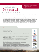 WSU Vancouver Academic Affairs Research Newsletter, Spring 2012