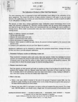 The calibration of orchard or other field weed sprayers