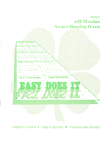 4-H member record-keeping guide: easy does it