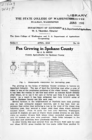 Pea growing in Spokane County
