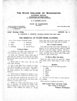 The removal of stains from clothing