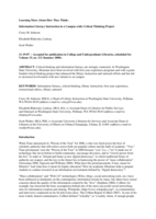 Learning More About How They Think: Information Literacy Instruction in a Campus-wide Critical Thinking Project