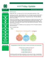 4-H Friday Update, January 3, 2014