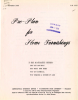 Pre-plan for home furnishings