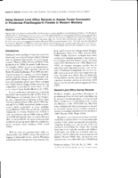 Using General Land Office Records to Assess Forest Succession in Ponderosa Pine/Douglas-fir Forest in Western Montana