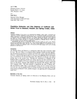 Population Estimates and Size Regimes of Cuilhroat and Brook Trout in Diamond, Kendall, and Spring Creeks, ldaho