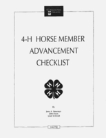 4-H horse member advancement checklist