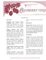 Cranberry Vine, December 2015