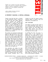 Taxes in Washington: A critical appraisal