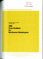 1980 crop budgets for northwest Washington