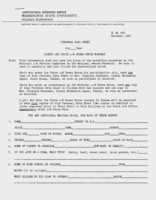 Personal data sheet for county and state 4-H dress revue winners