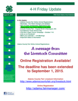 4-H Friday Update, August 21, 2015