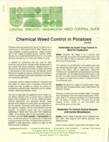 Chemical weed control in potatoes