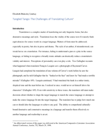 Tangled Tango: The Challenges of Translating Culture